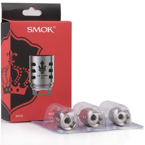 Smok V12 Prince Q4 0.4 ohm Quadruple Coils ( 3pcs / Pack )  -  SILVER